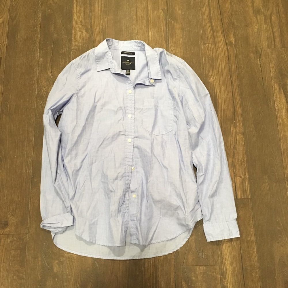 American Eagle M boyfriend button down shirt